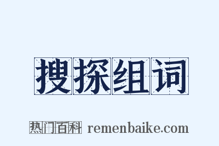 搜探组词是什么意思的图片